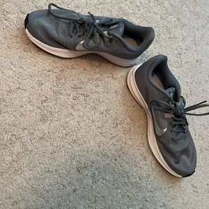 Gray Nike shoes
